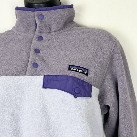 Patagonia Women’s Synchilla Snap T Fleece Pullover Size S Purple Lilac - Picture 5 of 15